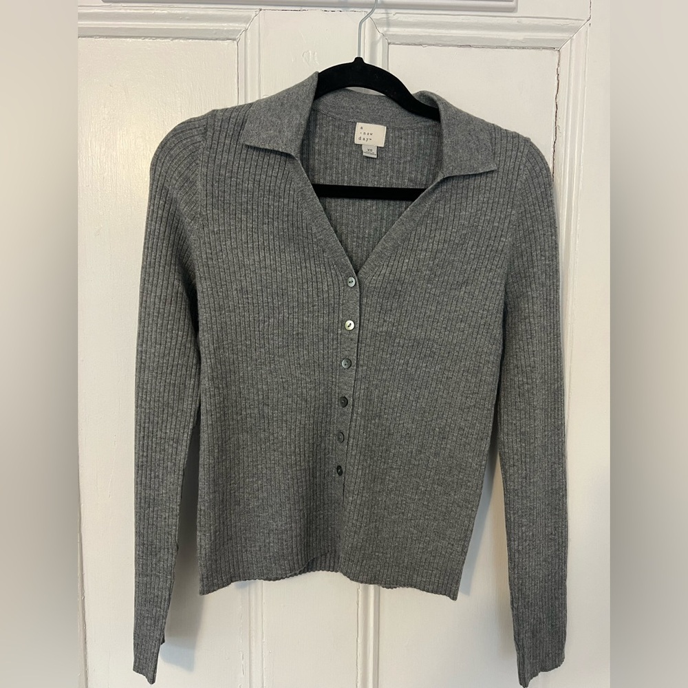 a new day Button Down Sweater